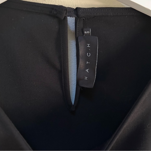 HATCH ~ The Tulip Black Maternity Ruffle Mini Shift Dress in size 0 (XS~S) - Picture 4 of 15